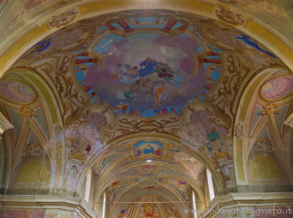 Tollegno (Biella, Italy) - Decorated ceiling of the Church of San Germano